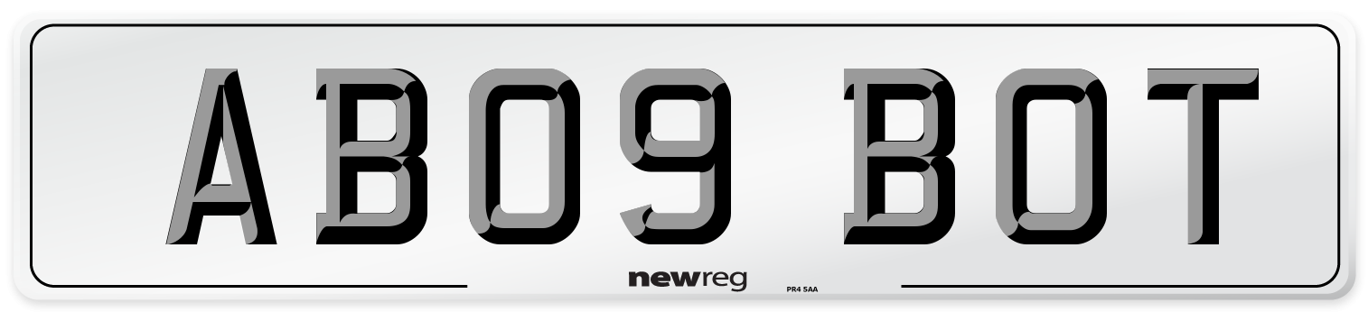 AB09 BOT Number Plate from New Reg